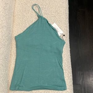 Enza Costa silk rib halter tank